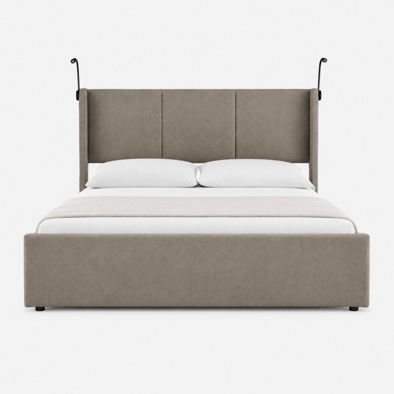 Modern Wingback Upholstered Bed
