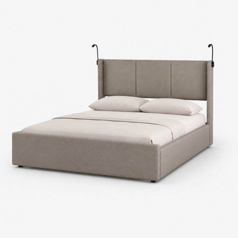 Modern Wingback Upholstered Bed