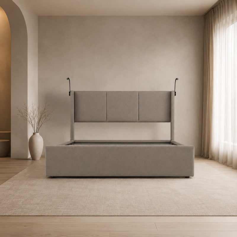 Modern Wingback Upholstered Bed