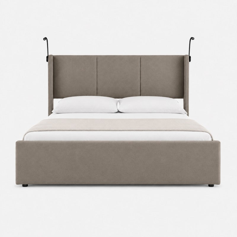 Modern Wingback Upholstered Bed
