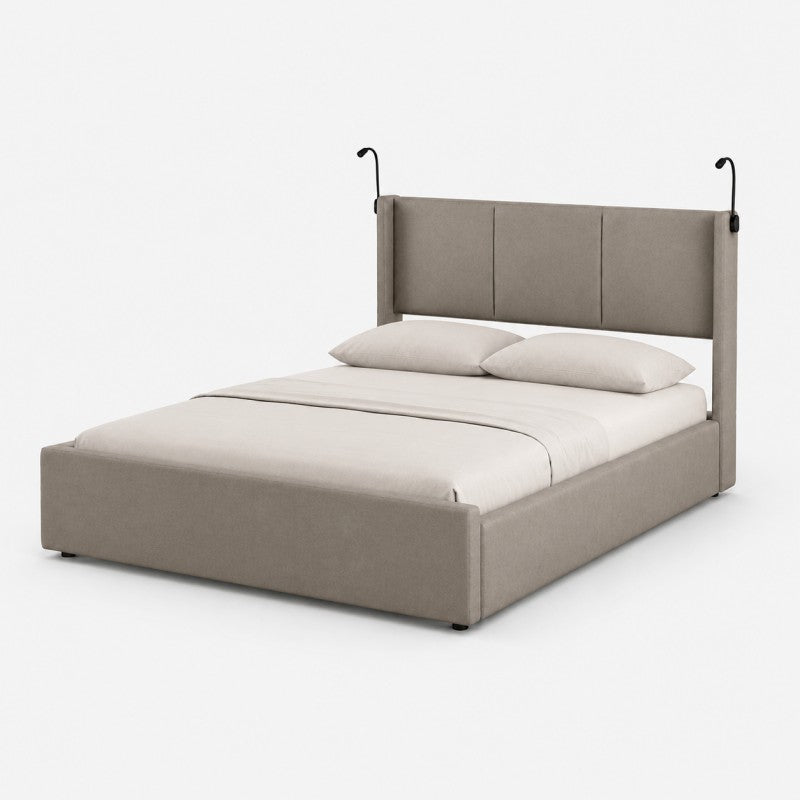 Modern Wingback Upholstered Bed