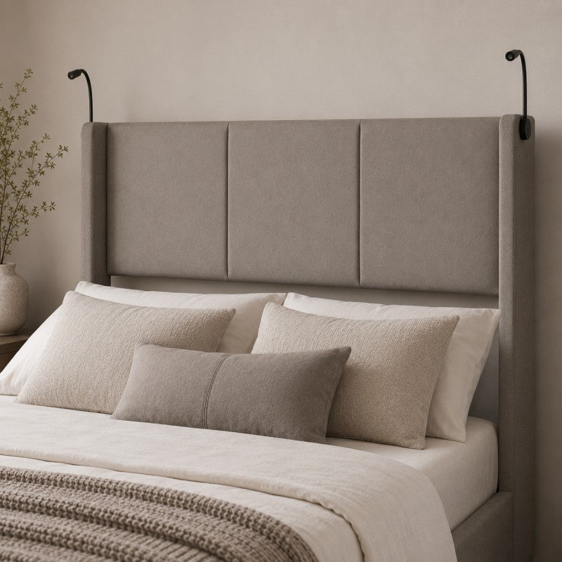Modern Wingback Upholstered Bed