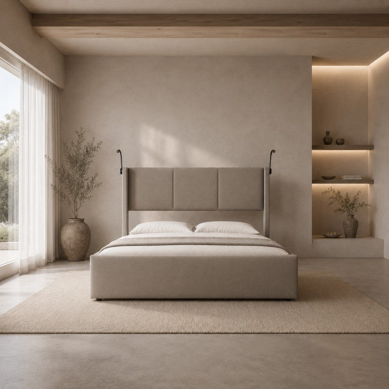 Modern Wingback Upholstered Bed