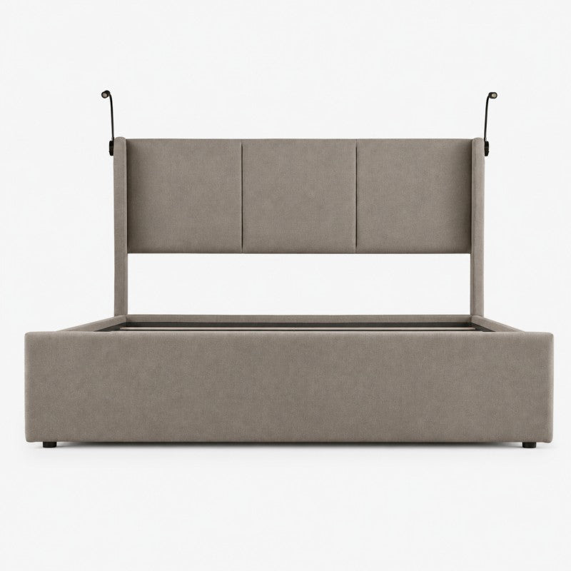 Modern Wingback Upholstered Bed