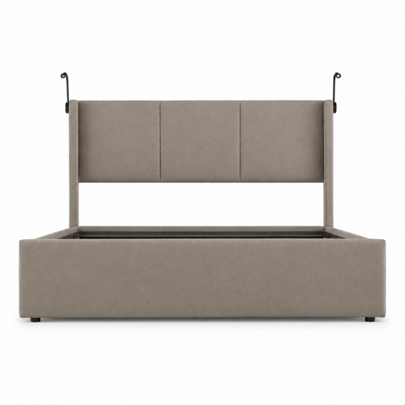 Modern Wingback Upholstered Bed