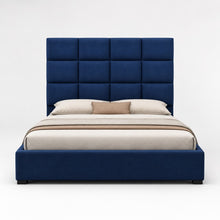 Blue Tufted Upholstered Bed