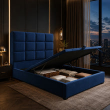 Blue Tufted Upholstered Bed