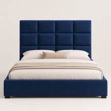 Blue Tufted Upholstered Bed