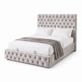 Gray Tufted Upholstered Bed