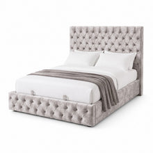 Gray Tufted Upholstered Bed