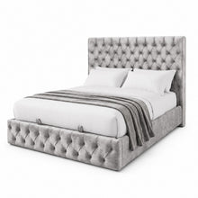 Gray Tufted Upholstered Bed