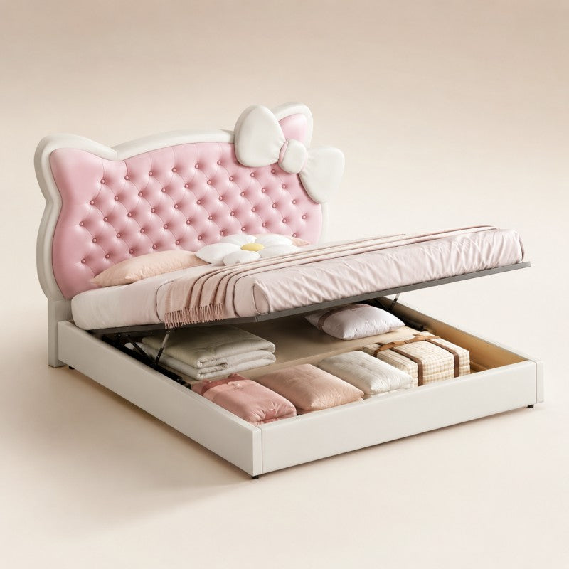 Pink Princess Upholstered Kids Bed