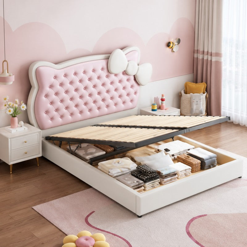 Pink Princess Upholstered Kids Bed