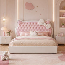 Pink Princess Upholstered Kids Bed