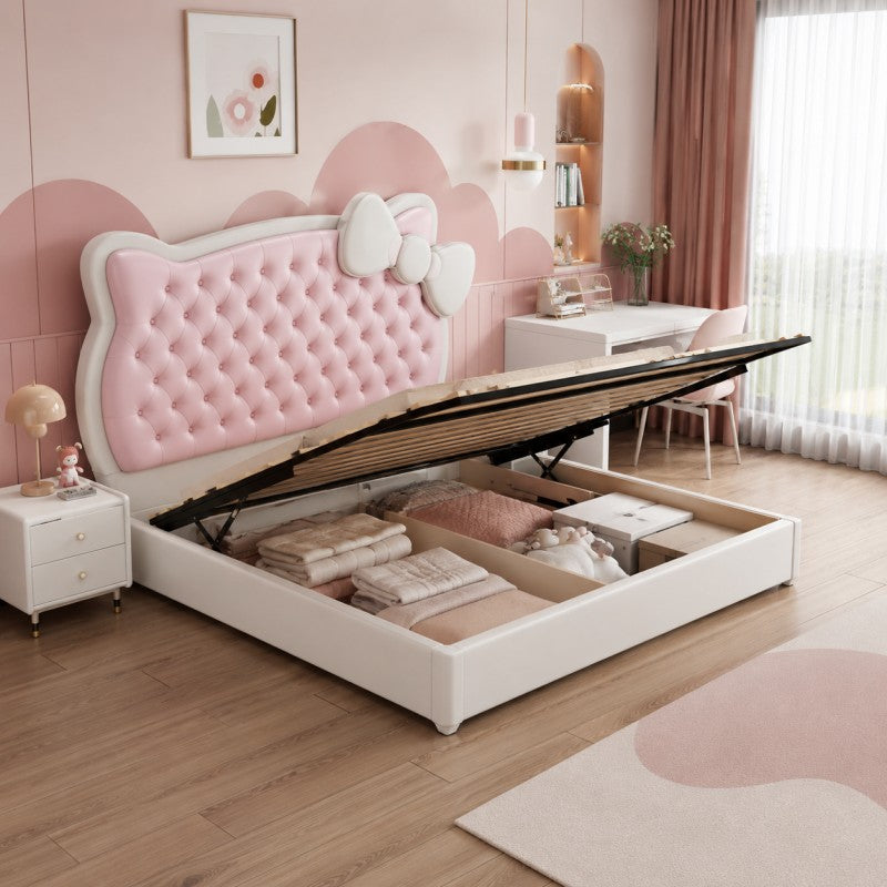 Pink Princess Upholstered Kids Bed