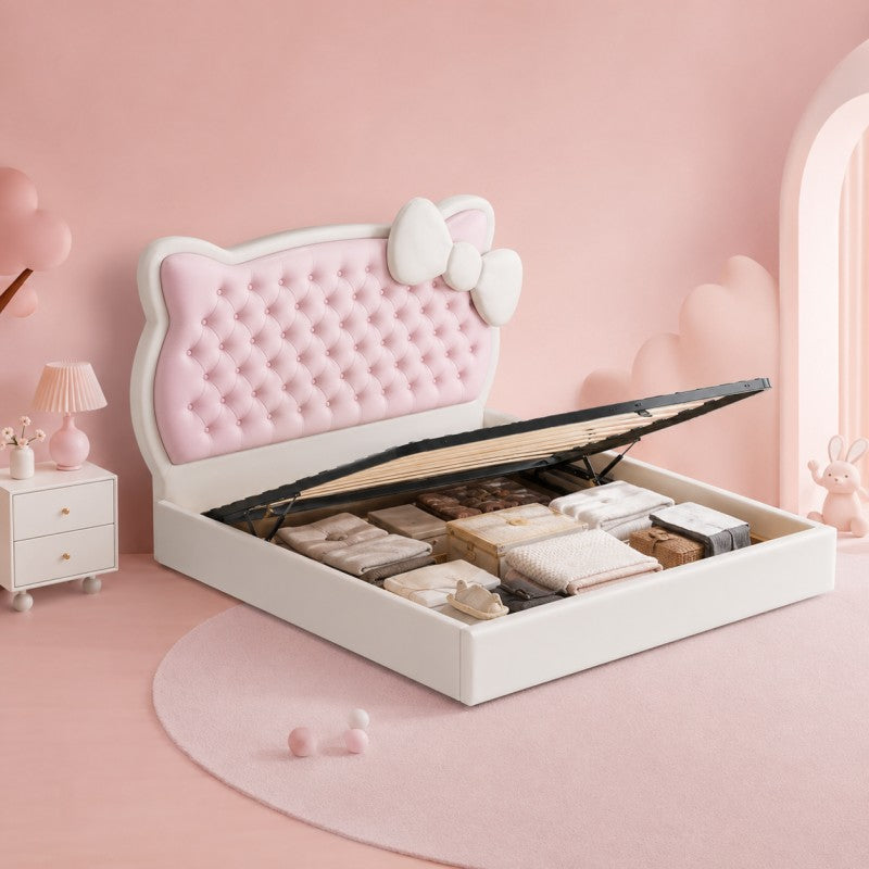 Pink Princess Upholstered Kids Bed