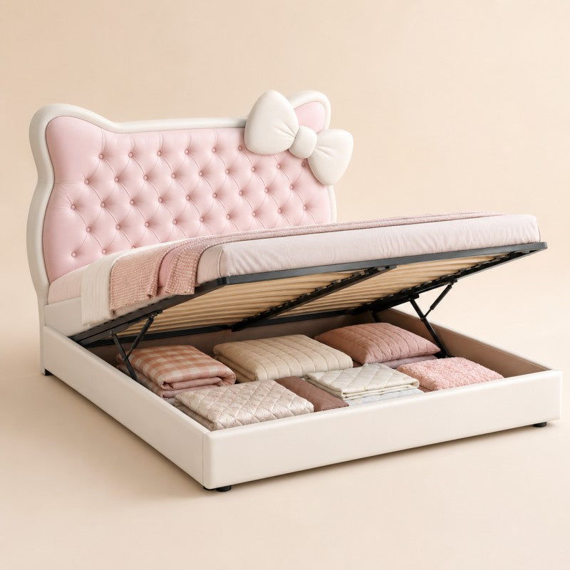 Pink Princess Upholstered Kids Bed