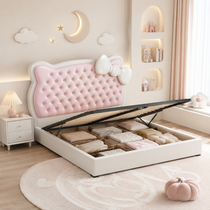 Pink Princess Upholstered Kids Bed