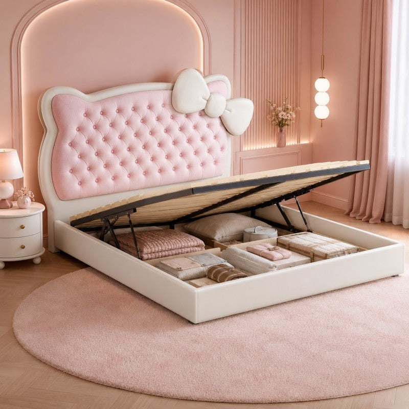 Pink Princess Upholstered Kids Bed