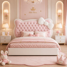 Pink Princess Upholstered Kids Bed