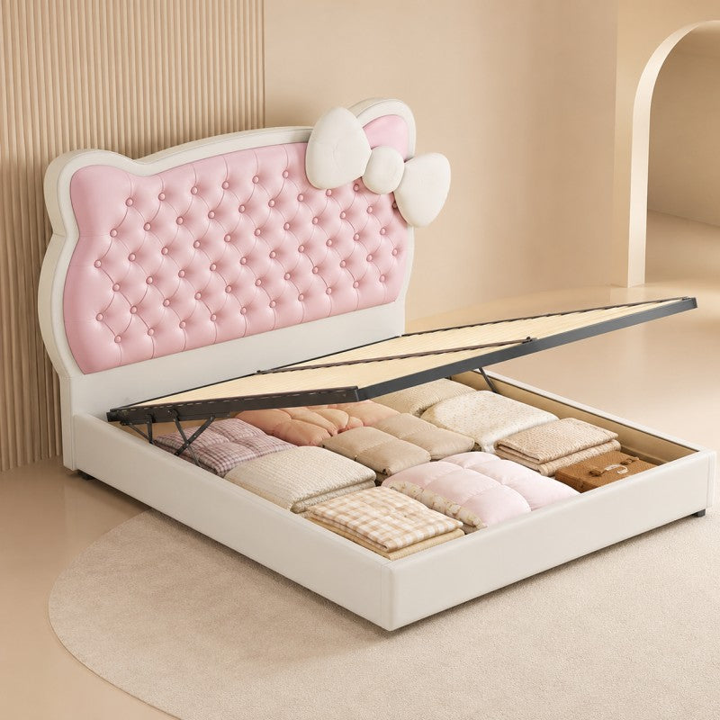 Pink Princess Upholstered Kids Bed
