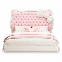 Pink Princess Upholstered Kids Bed