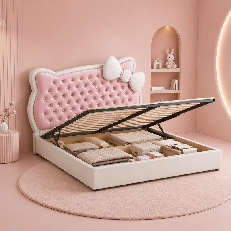 Pink Princess Upholstered Kids Bed