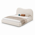 Cream Cloud Upholstered Bed – Curved Headboard