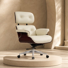 White Swivel Lounge Office Chair – Carbon Fiber Shell