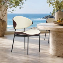 Modern Dining Chair – Cream & Burgundy