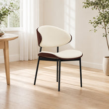 Modern Dining Chair – Cream & Burgundy