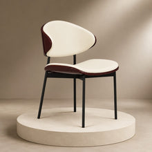 Modern Dining Chair – Cream & Burgundy