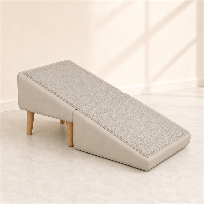 Pet Ramp Ottoman Stool – 2-in-1 Foldable Pet Step
