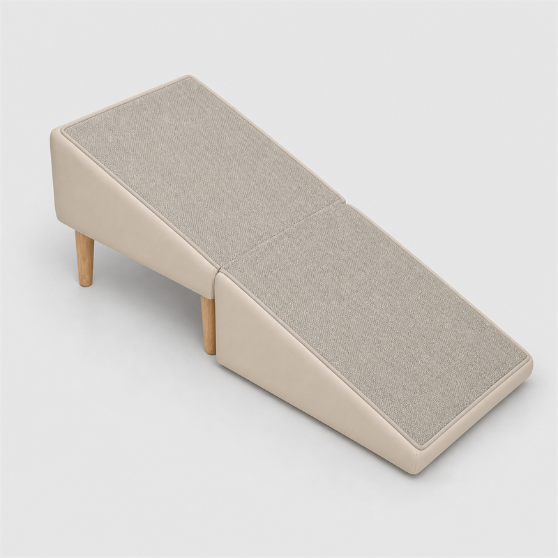 Pet Ramp Ottoman Stool – 2-in-1 Foldable Pet Step