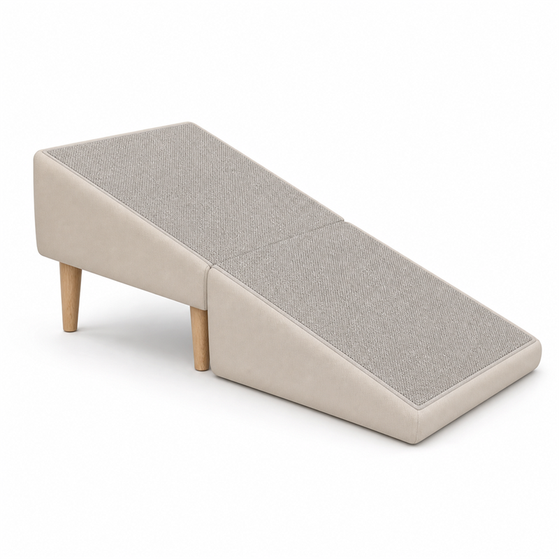 Pet Ramp Ottoman Stool – 2-in-1 Foldable Pet Step