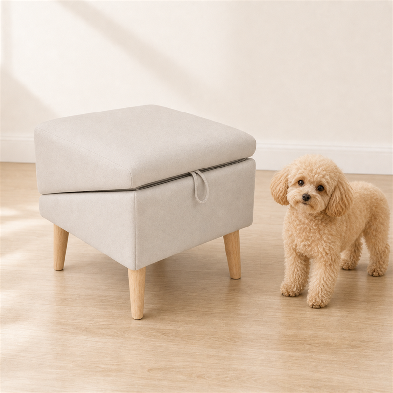 Pet Ramp Ottoman Stool – 2-in-1 Foldable Pet Step