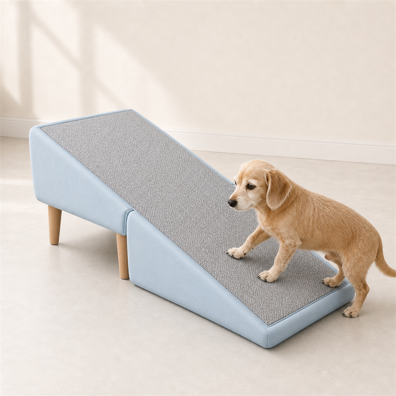 Pet Ramp Ottoman Stool – 2-in-1 Foldable Pet Step