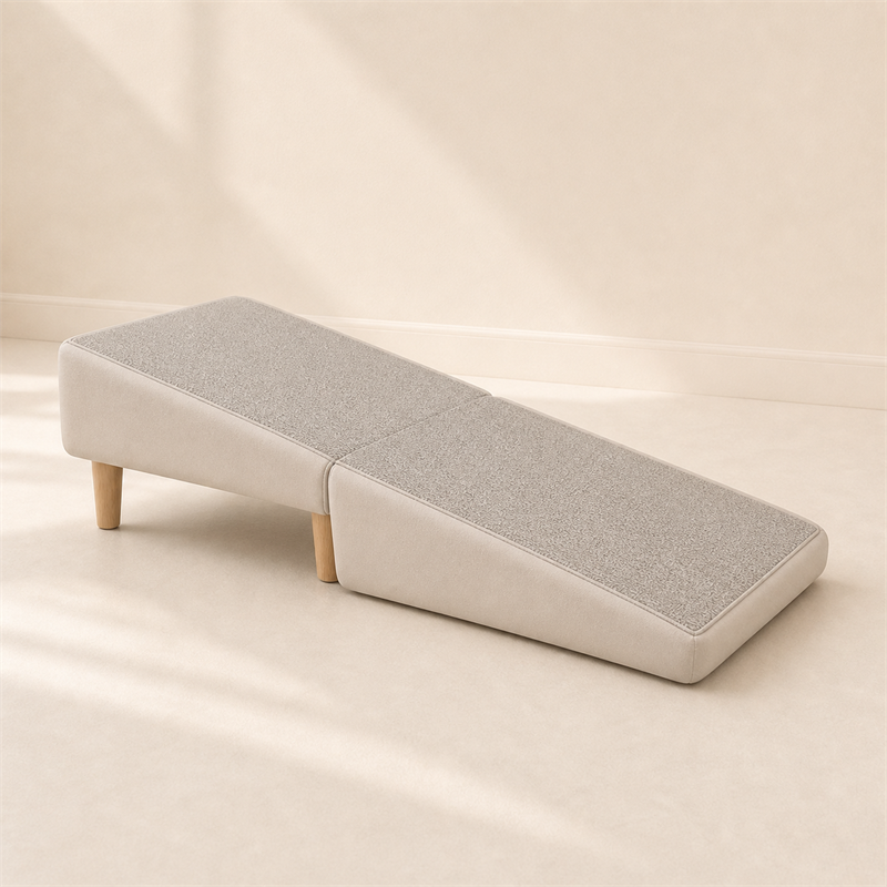 Pet Ramp Ottoman Stool – 2-in-1 Foldable Pet Step