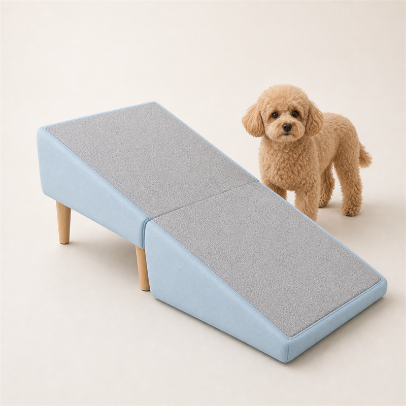 Pet Ramp Ottoman Stool – 2-in-1 Foldable Pet Step