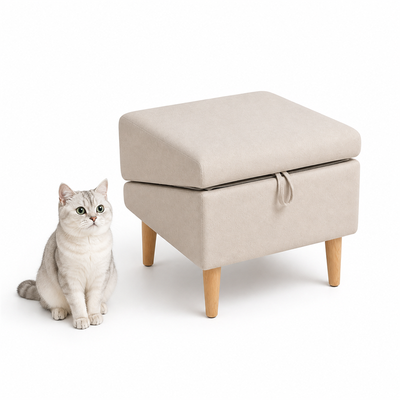Pet Ramp Ottoman Stool – 2-in-1 Foldable Pet Step