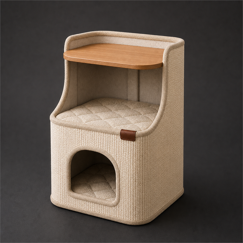 Cat House Side Table – 2-in-1 Pet House & Nightstand