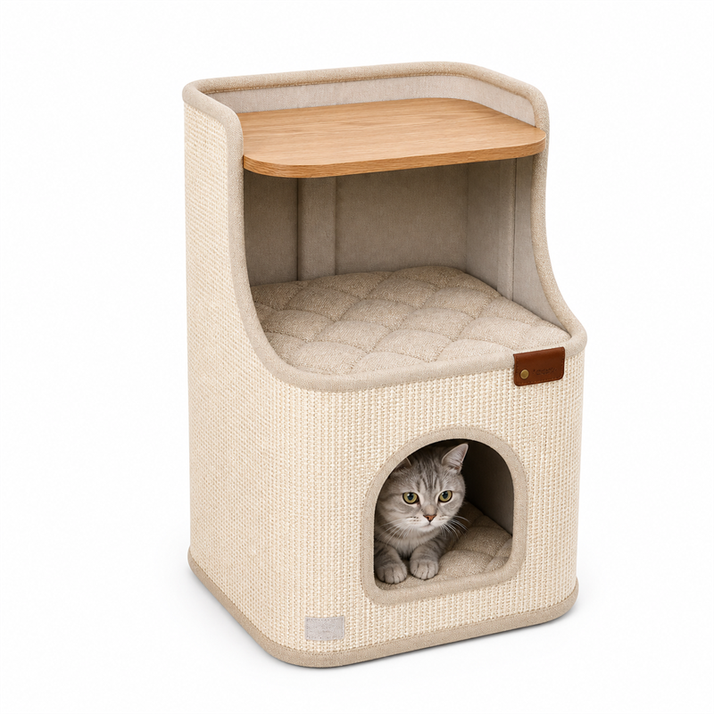 Cat House Side Table – 2-in-1 Pet House & Nightstand