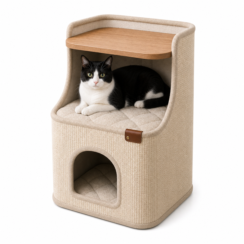 Cat House Side Table – 2-in-1 Pet House & Nightstand