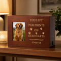 Pet Memorial Urn Box – Walnut with Photo Frame