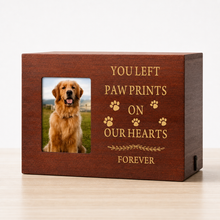 Pet Memorial Urn Box – Walnut with Photo Frame