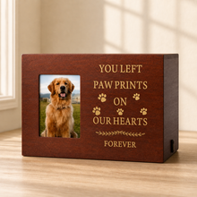 Pet Memorial Urn Box – Walnut with Photo Frame