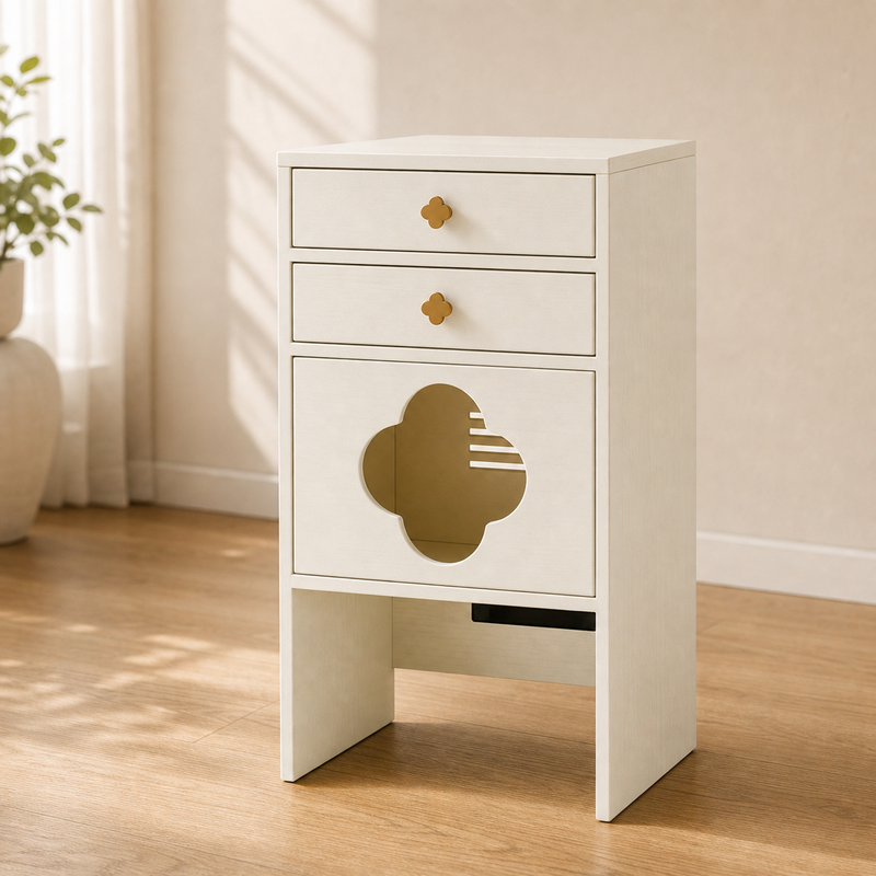 Cat Litter Box Cabinet – Hidden Enclosure with Drawers