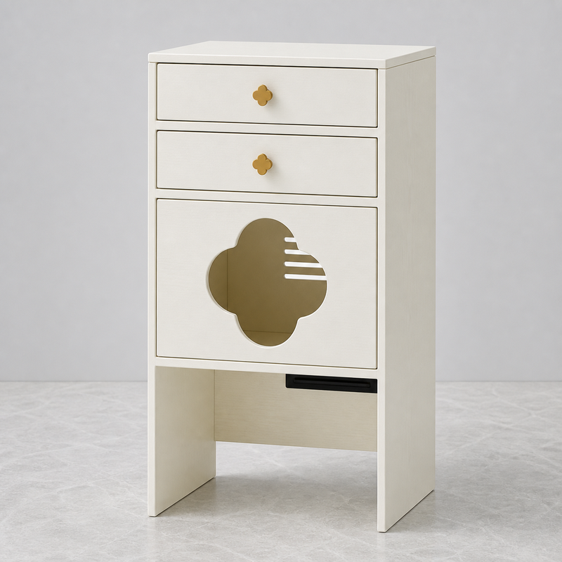 Cat Litter Box Cabinet – Hidden Enclosure with Drawers